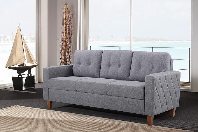 US Pride Linen Upholstered Couches for Living Room