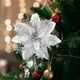 thumbnail image 5 of Adornos navideños, adornos navideños, regalos navideños, 10 piezas de adornos florales para árbol de Navidad, adornos navideños artificiales con clips, adecuados para decoraciones de fiestas navideñas, 5 of 6