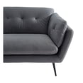 thumbnail image 5 of Divani Casa Cody Modern Polyester Fabric & Metal Upholstered Sofa in Gray/Black, 5 of 5