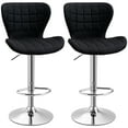 thumbnail image 1 of HOMCOM Swivel Adjustable Counter Height Bar Stools Set of 2 with Footrest, 1 of 10