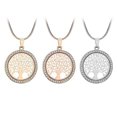 thumbnail image 1 of 2@# Stainless Steel Tree of Life Necklace for Women Gold Layered Chain Necklace Christmas Gifts 1 Pcs Personality Car OrnamentsC He Qiyong unisex, 1 of 1