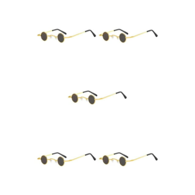 Transemion Vintage Made With Polymethyl Methacrylate And PC Frame For Everyday Gold frame grey len 5Set