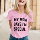 thumbnail image 2 of Camiseta con estampado divertido «Mom's Favorite Day Family Humor» (El día favorito de mamá: humor familiar) - Camiseta informal de manga corta con estampado divertido, 2 of 5