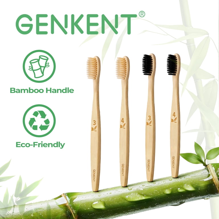 Genkent Bamboo Toothbrush, 12 Pack Ultra Soft Bristles photo 4