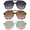 3 Black/Grey+brown Tortoise/Brown+clear Brown/Green & Brown, variant on YDAOWKN Aviator Sunglasses for Womens Retro Trendy Sunglasses UV400 Protection