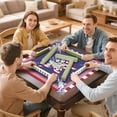 thumbnail image 6 of Blue Mahjong Mat with Rules, 31.5*31.5in Anti Slip American Flag Mahjong Mat for Table, Noise Reduction, Neoprene Mah jongg Mats with Carrying Bag & 3 Dices, Mahjong Sets Gift, Board Tile Games Mats, 6 of 7