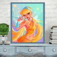 thumbnail image 3 of Pintura de diamantes AB de sirena de niña de dibujos animados, mosaico de fantasía, punto de cruz, imágenes artísticas, bordado de diamantes de imitación, decoración del hogar, regalo, 5D, 3 of 4