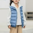 thumbnail image 6 of NAISIBABY Boys Girls Puffer Vest Jacket (2-12T), with Pockets Full Zipper Stand Collar Winter Fashion Thicken Warm Outerwear Blue 8T, 6 of 7