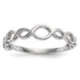 thumbnail image 1 of 14k White Gold Twisted Loops Ring Infinity, 1 of 8