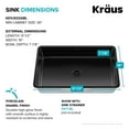 thumbnail image 5 of KRAUS Pintura 32 Undermount Porcelain Enameled Steel Single Bowl Kitchen Sink in Black, 5 of 14