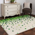 thumbnail image 3 of 3'x5' Rug for Living Room Bedroom, St. Patrick's Day Washable Area Rugs Non-Slip Carpet Mats, Spring Lucky Shamrocks Leaves Retro Country Indoor Low Pile Area Rug Runner for Kitchen, Mudroom, 3 of 8