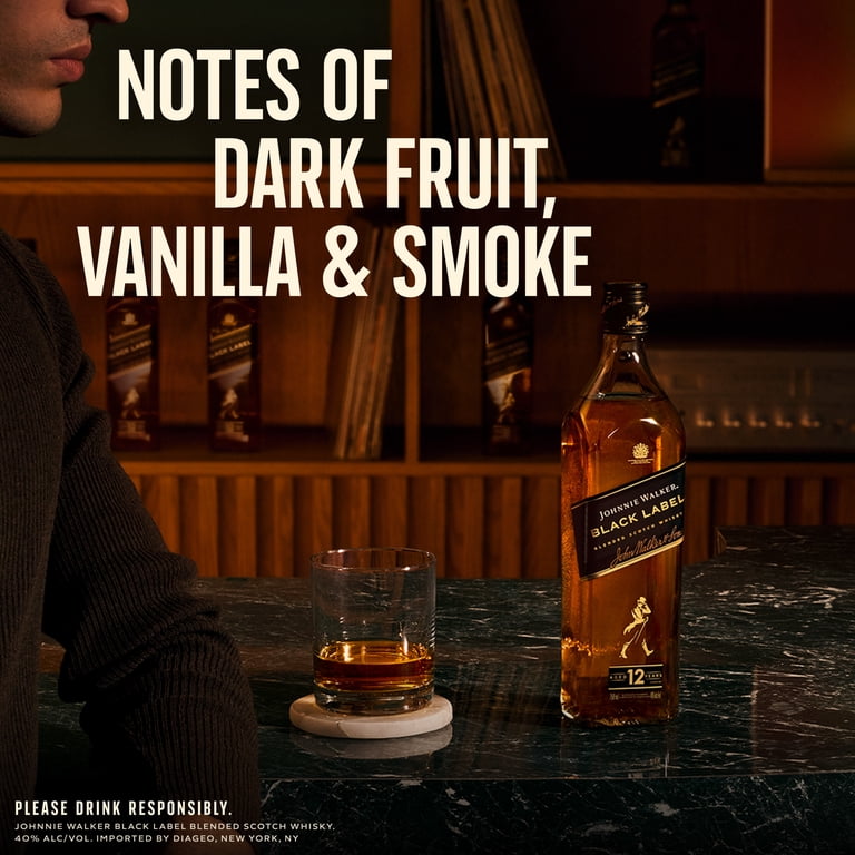 Johnnie Walker, Black Label Blended Scotch Whisky, 750 ml, 40% ABV