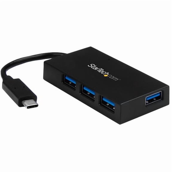 4-Port USB-C Hub - USB-C to 4x USB-A - USB 3.0 Hub - Includes Power Adapter