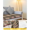thumbnail image 4 of Buffalo Plaid Couch Cushion Covers Stretch, Washable Sofa Seat Covers Individual Seat Cushion Sofa Slipcovers Modern Farmhouse Colorful Checkered Couch Cover Furniture Protector S-1PCS, 4 of 7