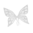 thumbnail image 4 of Ailes de Papillon pour Filles Costume de Fée Doux avec Sangles Élastiques Blanc, 4 of 8