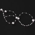 thumbnail image 4 of 10 m/rollo de cadena de cuentas redondas árbol de Navidad hogar jardín decoración DIY (plata) JShteea Libre de BPA, 4 of 5