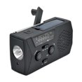 thumbnail image 4 of Radio de emergencia,Radio de manivela solar Radio de emergencia portátil,AM FM NOAA Radio meteorológica Linterna Banco de energía,Alarma Camping al aire libre Senderismo Pesca Negro, 4 of 8