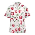 thumbnail image 5 of ALAZA Apples Pattern Men's Hawaiian Shirt Short Sleeve Casual Button Down Shirts M, 5 of 6