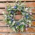 thumbnail image 3 of XYAIYT Spring And Summer Small Rose Ring Decoration Door Hanging Fake Flowers Artificial Flowers for Front Door Indoor Outdoor Use Home Decor Festive Mood Enhancer 15 in, 3 of 7