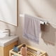 thumbnail image 1 of Juego grueso de toallas de baño de 4 toallas suaves de poliéster absorbente de 29,5x13,4 pulgadas, toallas de secado rápido para cara y manos en azul, rojo, café y gris, 1 of 6