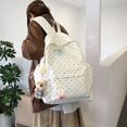 thumbnail image 3 of PRIYAL Cute Backpack Kawaii Polka Dot Backpack Aesthetic Rucksack Travel Daypack with Star Pins and Bear Pendant, 3 of 9