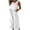 White, variant on gakvbuo Jumpsuits For Women Summmer Dressy Wedding Women's Linen Cotton Solid Color Sleeveless Pocket Casual Wide Leg Side Button Jumpsuit