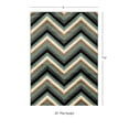 thumbnail image 3 of Hawthorne Collection Tapis Chevron 5 Pieds3 Pouces x 7 Pieds en Turquoise et Gris, 3 of 5
