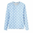 thumbnail image 3 of Womens Fall Clothes, Long Sleeve Shirts for Women Fashion Loose Fit Dots Printed Crewneck T-Shirts, 3 of 3