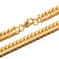 thumbnail image 4 of QQTDFG Men's Cuban Chain Necklace Gold Color 316L Stainless Steel Link Chains Jewerly-10 inch bracelet-9mm width, 4 of 9