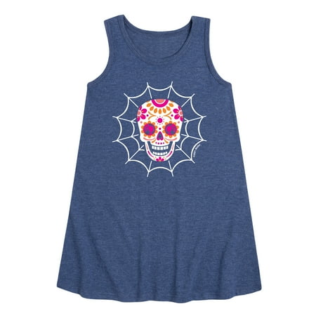 

Barbie - Dia Los Muertos Skull - Toddler and Youth Girls A-line Dress