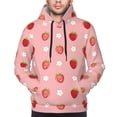 thumbnail image 2 of Bingfone Strawberries Men's Drawstring Hoodie Long Sleeve Pocket Sweatshirts-XX-Large, 2 of 6