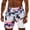 wei163-02-Light Pink, variant on Men's 2 in 1 Swim Trunks with Compression Liner Graphic Printed Beachwear Stretchy Swim Suits 09-Mint Green