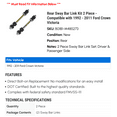 thumbnail image 2 of Rear Sway Bar Link Kit 2 Piece - Compatible with 1992 - 2011 Ford Crown Victoria 1993 1994 1995 1996 1997 1998 1999 2000 2001 2002 2003 2004 2005 2006 2007 2008 2009 2010, 2 of 2