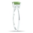 thumbnail image 3 of SZUL Women's Green Amethyst and Diamond Classic Band in 10K White Gold, 3 of 5