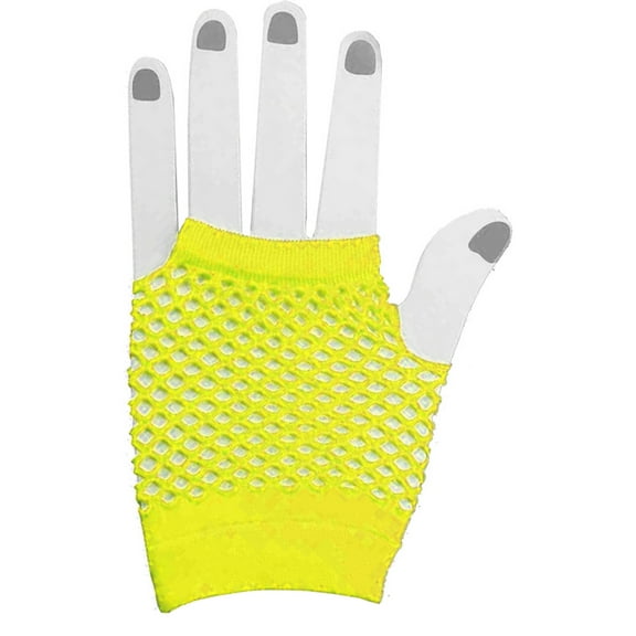Adult's 80s Green Fishnet Gloves Costume Accessory