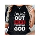 thumbnail image 1 of 100% Cotton I'm Just Out Here Trusting God Christian Religious T-Shirt Summer Top Graphic Tees Women Gifts Graphic Tee, 1 of 7