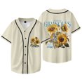 thumbnail image 1 of Jay Wheeler Veste de Baseball Botanique Tee Girasoles Album Merch Unisexe Col en V Manches Courtes T-Shirts, Style 8,L, 1 of 5