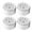 White, variant on 4 Pieces 1.9 Inch Beadlock Wheel Rims Durable Plastic Construction for 1:10 1:12 RC Crawler Toy Buggy