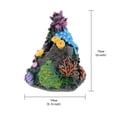 thumbnail image 4 of Decoraciones para acuarios, adornos de Coral, roca de resina, cueva de montaña, casa de peces Betta para descanso del sueño Betta, raza de juego oculta, 4 of 5