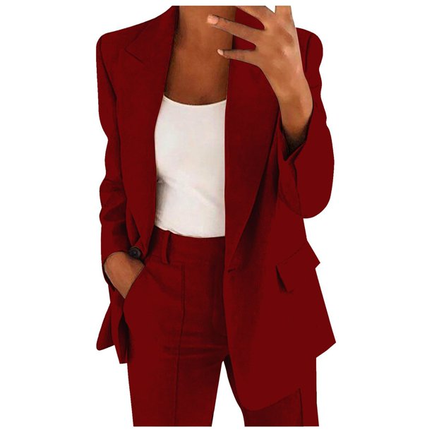 Puntoco Mujer Sólido Manga Larga Oficina Abrigo Cárdigans Traje Chaqueta Larga Tops Puntoco Puntoco-1