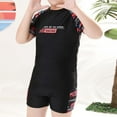 thumbnail image 4 of YuYuBao Toddler Boys Swimsuits Split Swimwear Set Loose Fitting UPF 50+ Long Sleeve Shirts And Shorts Rash Guard Swimming, 160, 4 of 9