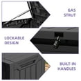 thumbnail image 4 of Uforic 80 Gallon Outdoor Resin Deck Box, Lockable Storage Bos for Patio & Garden, Waterproof,Black, 4 of 8