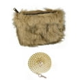 thumbnail image 1 of C.C Women's Evening Faux Fur Fuzzy Crossbody Shoulder Bag Clutch Purse, Furry Natural, 1 of 4