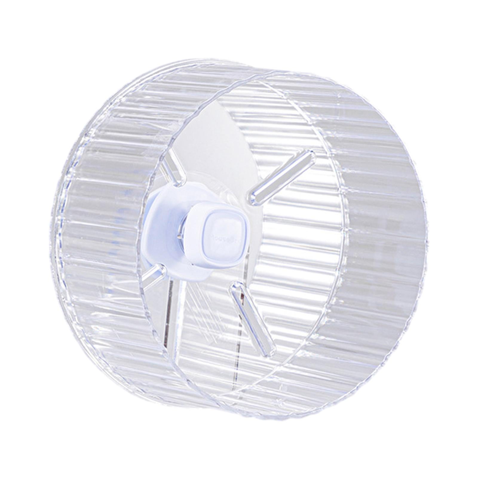 Bvdfgk Hamster Exercise Wheels, Round Small Animals Exercise Wheels for Dwarf Rat Small Clear 21cm No Stands