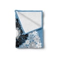 thumbnail image 2 of Ying Yang Soft Flannel Fleece Throw Blanket, Abstract Design Daisy Flower Power on Tao Sign Floral Themed Art, Cozy Plush for Indoor and Outdoor Use, 50" x 60", Blue Black Grey, by Ambesonne, 2 of 6