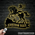 thumbnail image 3 of Craftnamesign Custom Horse Cowboy Metal Wall Art, Custom Cowboy Name Sign Decor, 3 of 5