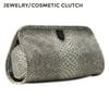 Travelon Jewelry and Cosmetic Clutch Wallet with Removable Center Pouch - Snake