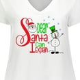 thumbnail image 4 of Inktastic Dear Santa I Can Explain Cute Snowman and Snowflakes Women's Plus Size V-Neck T-Shirt, 4 of 5