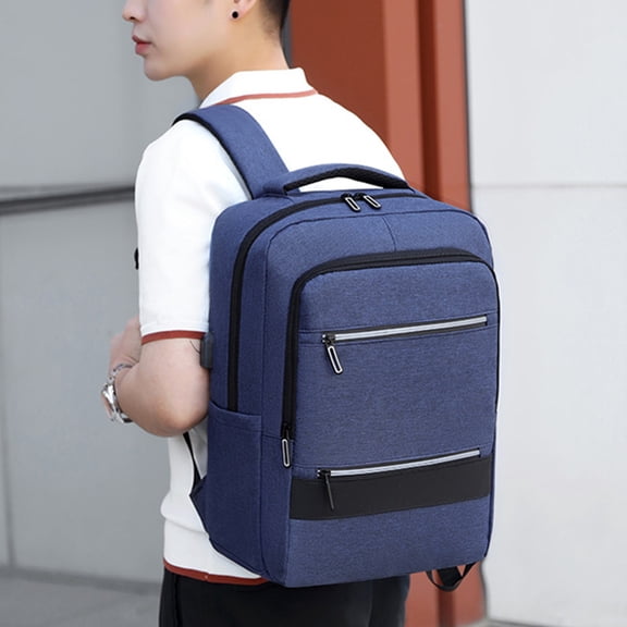 Travel Backpack - Flight Approved Travel Bag for Men and Women, Carry on Luggage for 15.6" Laptop and Travel Essentials for Work, Business, Weekender, College 17.16×12.59×6.29in (Blue)