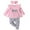 Pink, variant on Auroural Everyday Kids Outfits Sets 2-Piece Sets Girl Clothes Size 18 Months Children's Solid Color Round Neck Long Sleeves Top And Trousers Two-piece Set For Kids